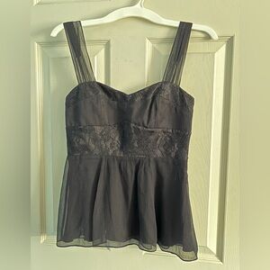 NWT Size 4 To the Max black dressy blouse tank top